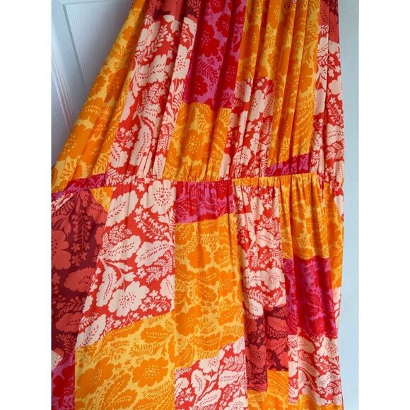 Ann Taylor Red and Orange Floral Maxi Dress - Picture 4 of 8